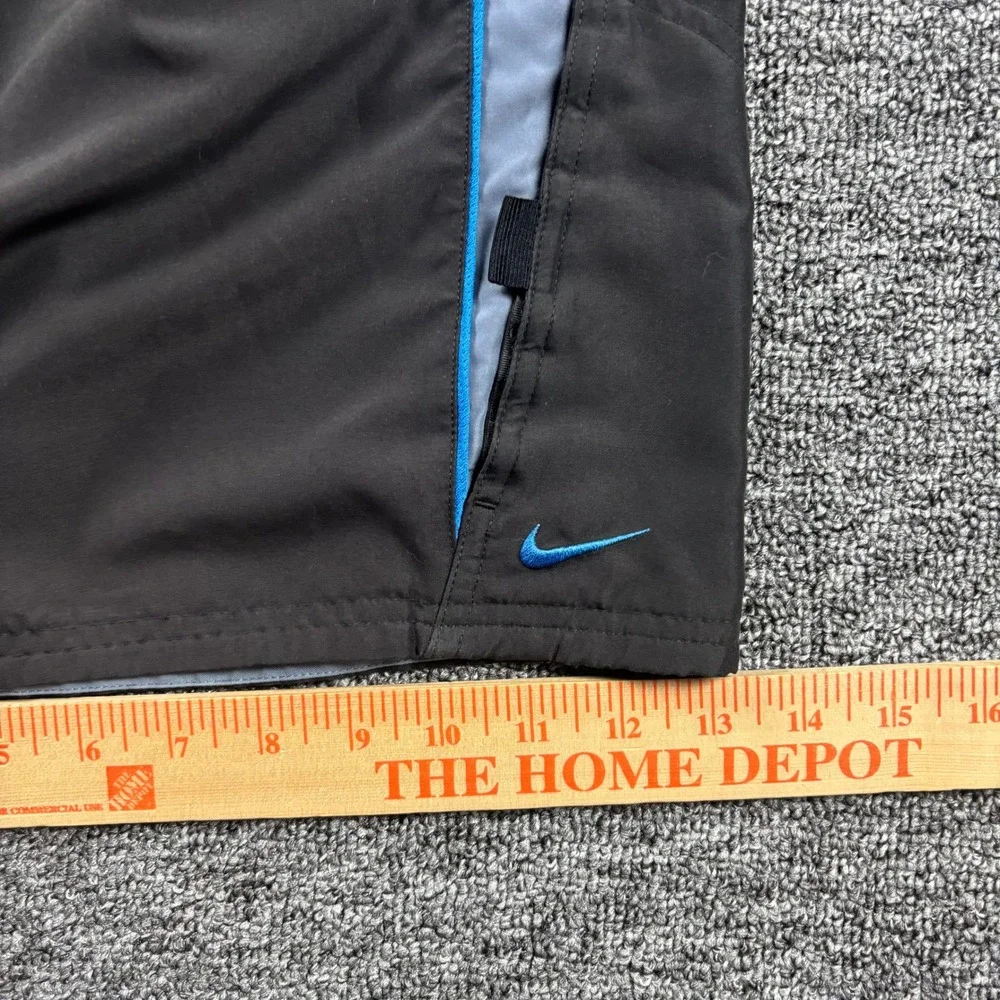 Y2K‎ 2000s Embroidered Nike 9 Inch Board Shorts Black/Grey/Blue Mens Size XL